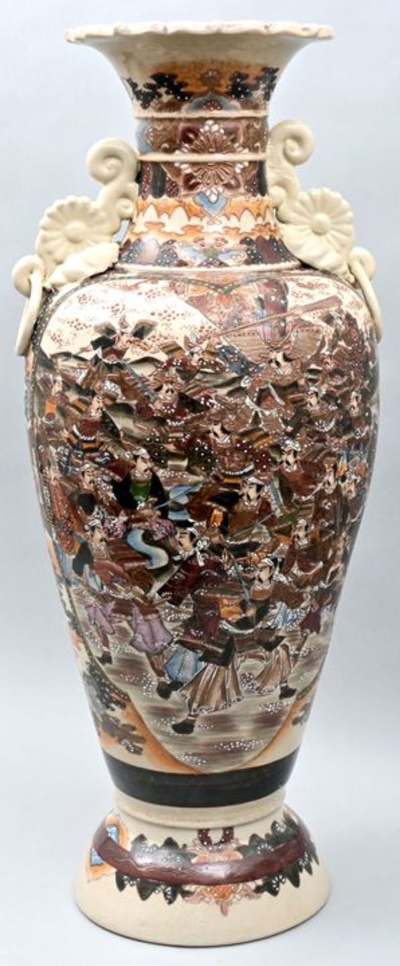Bodenvase, Satsuma, 19. Jh. Keramik, - Bild 2 aus 3