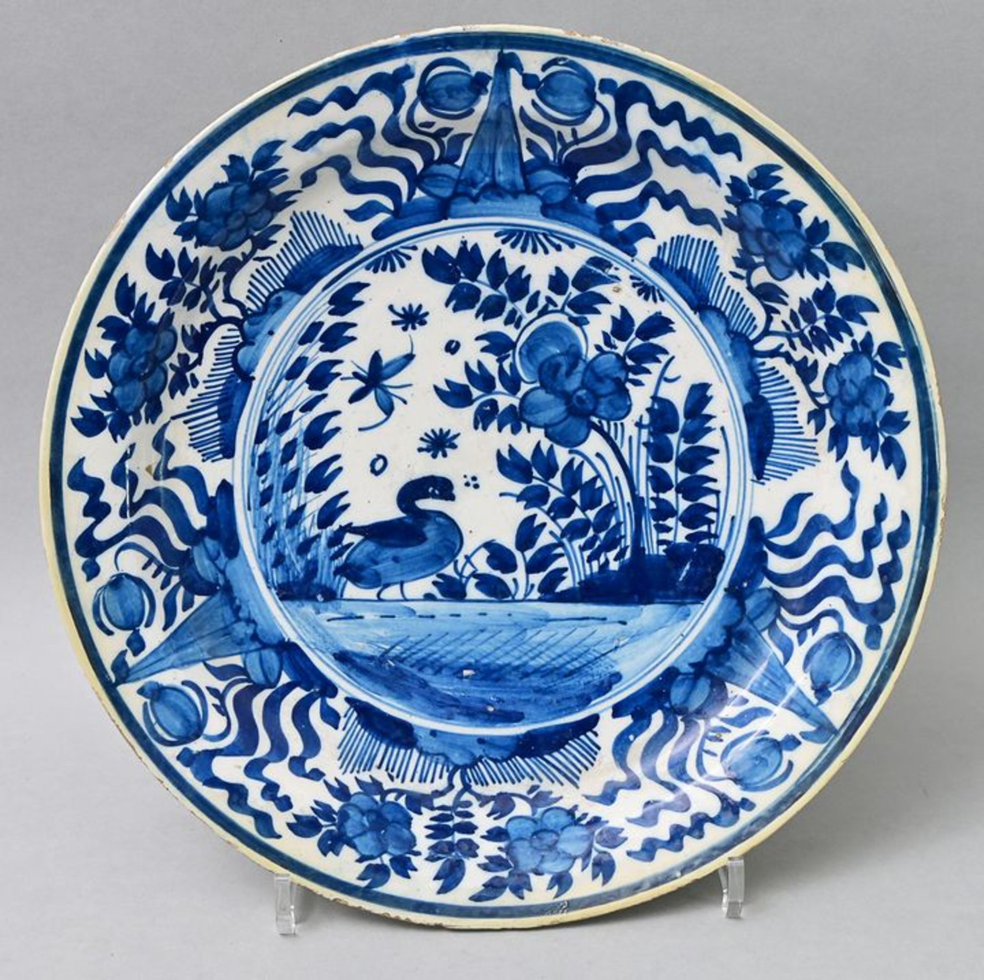 Runde Platte Fayence/ faience platter