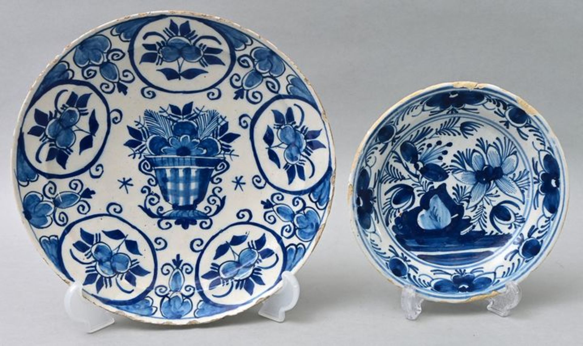 Zwei Fayenceteller/ two faience plates