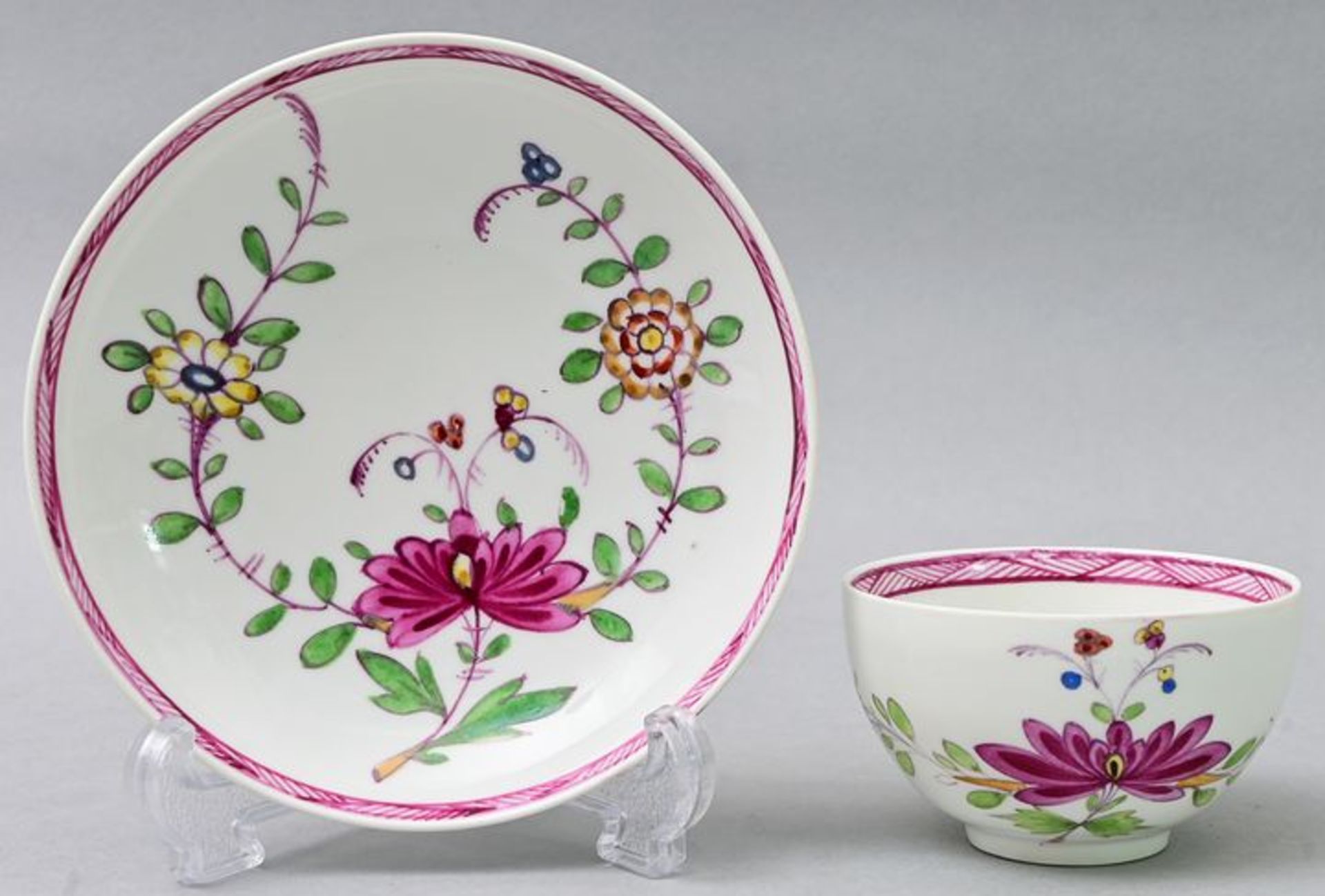 Tasse mit UTA, Meissen / Cup with saucer