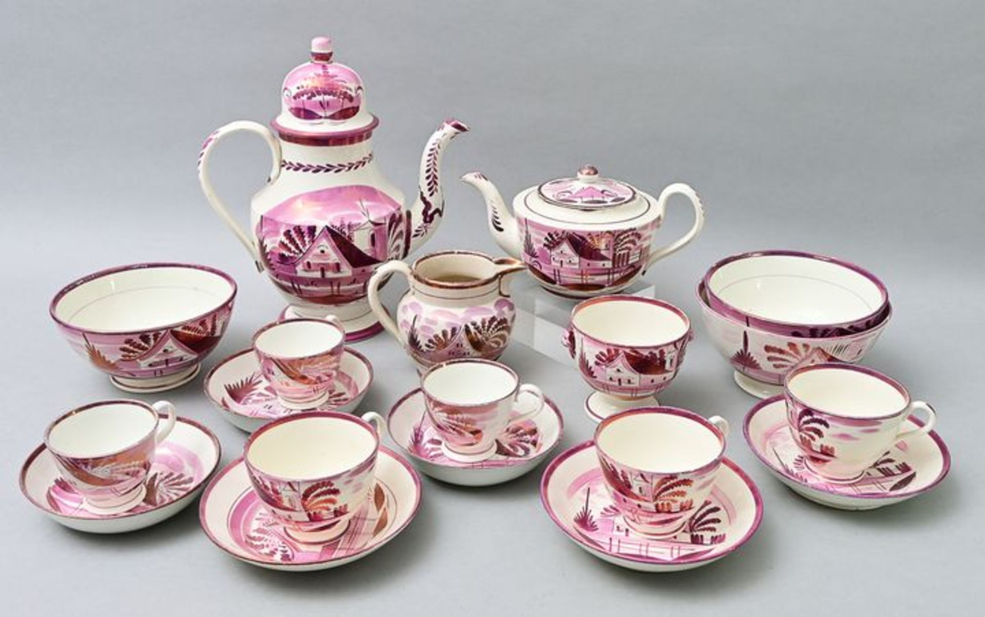 Service Lüsterware/ pink lustreware