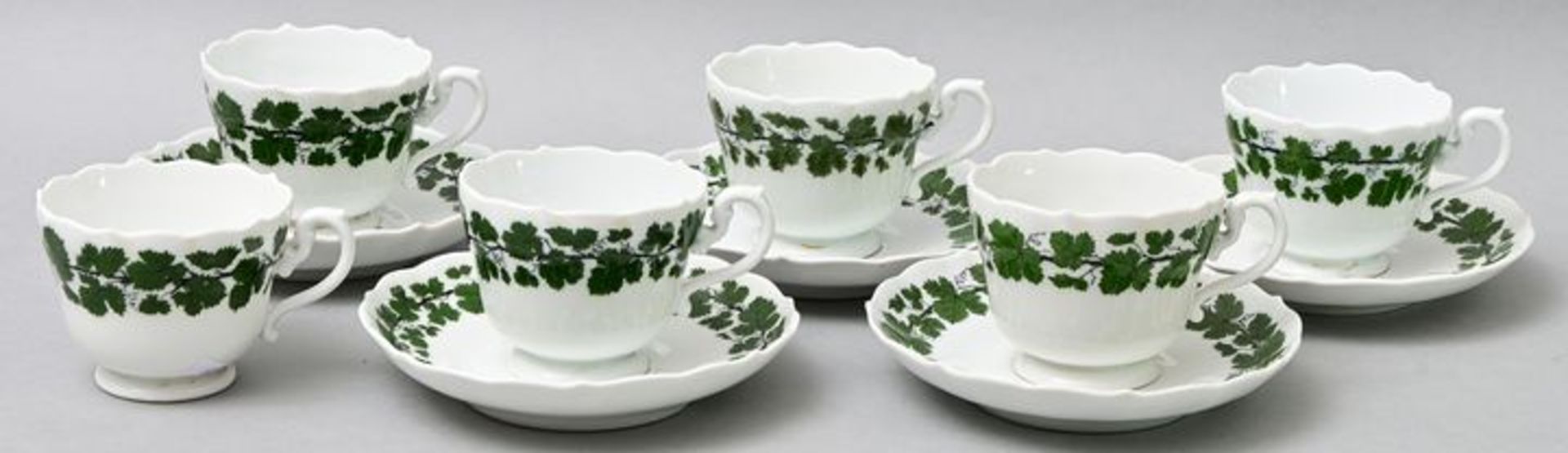 Kaffeetassen, Untertassen, Meissen/ cups, saucers