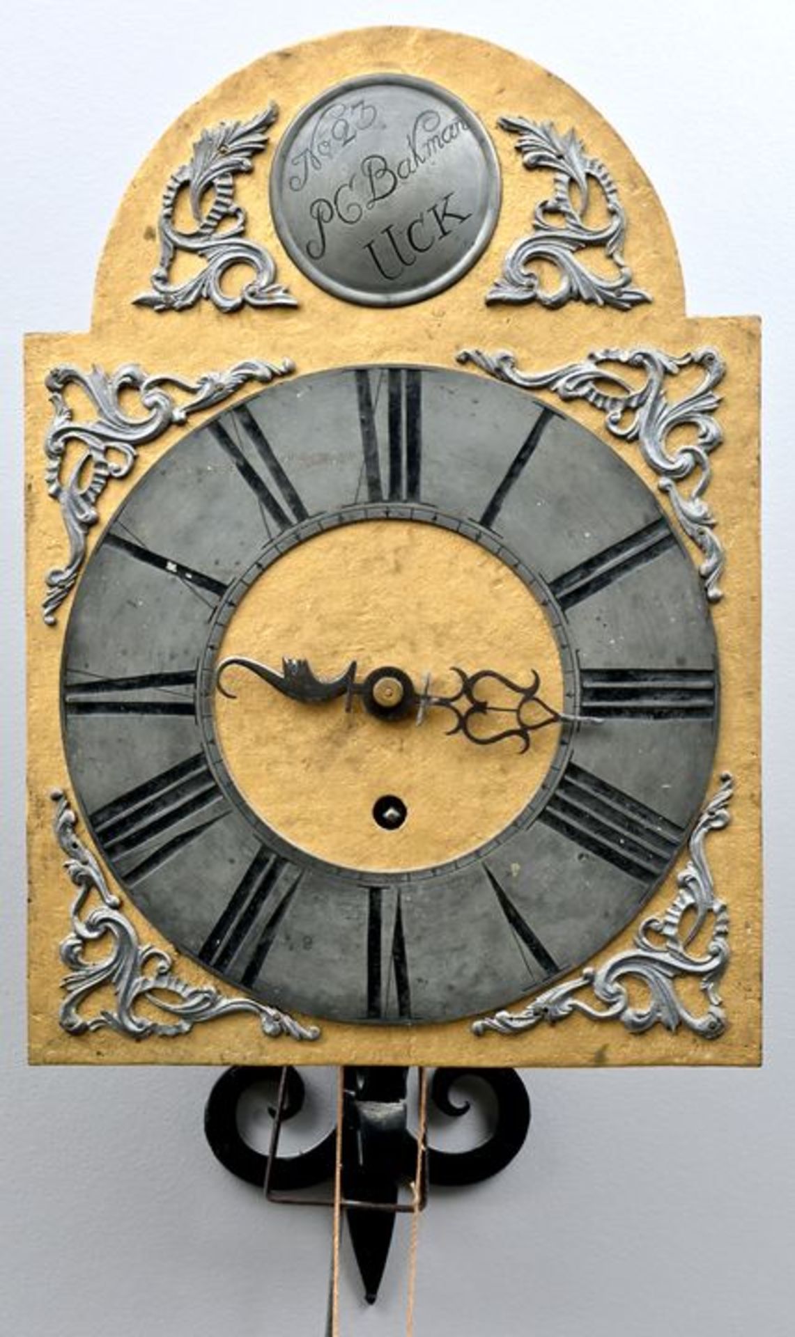 Barocke Wanduhr / Baroque wall clock - Bild 2 aus 5