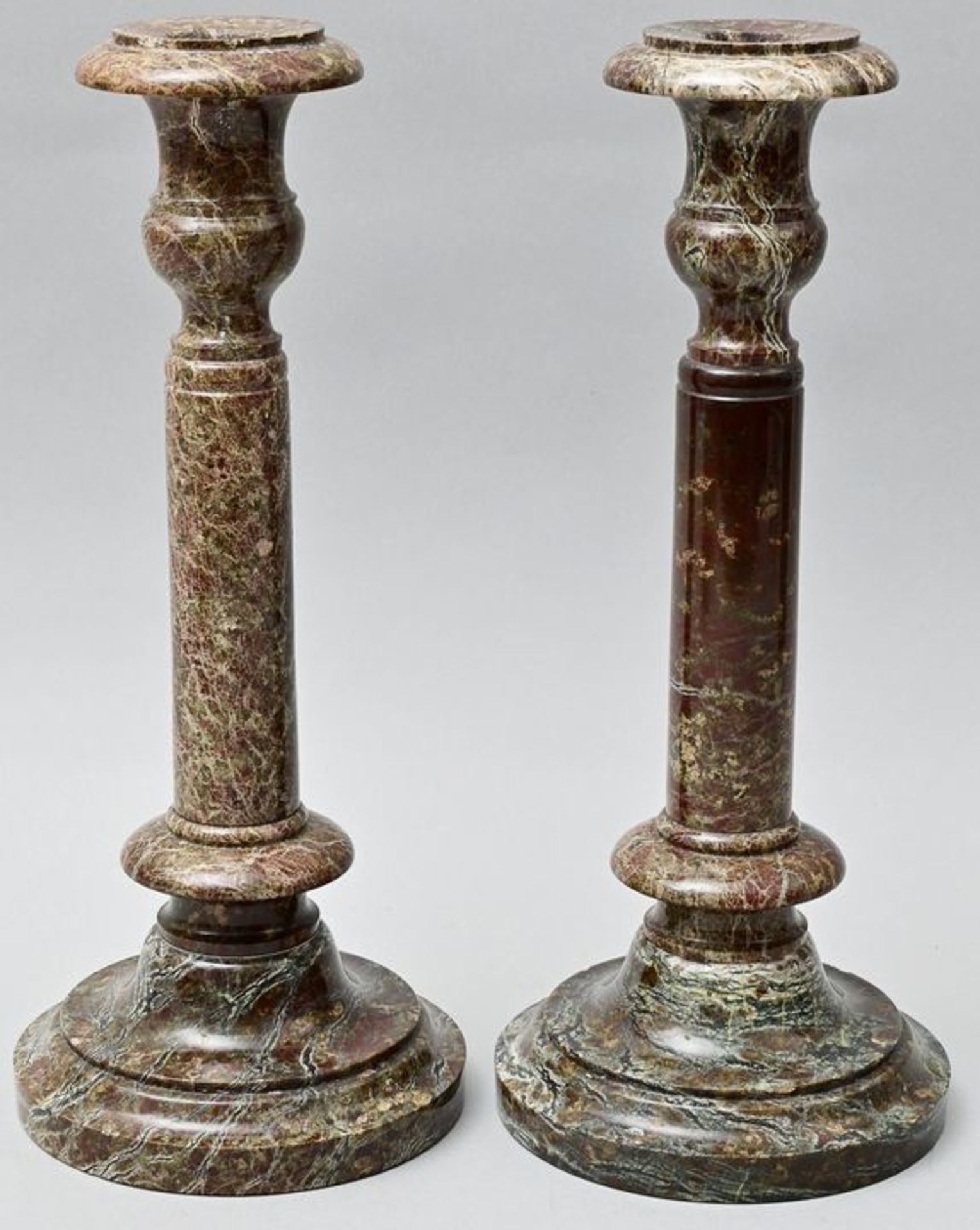 Serpentin-Leuchterpaar/ pair of candlesticks