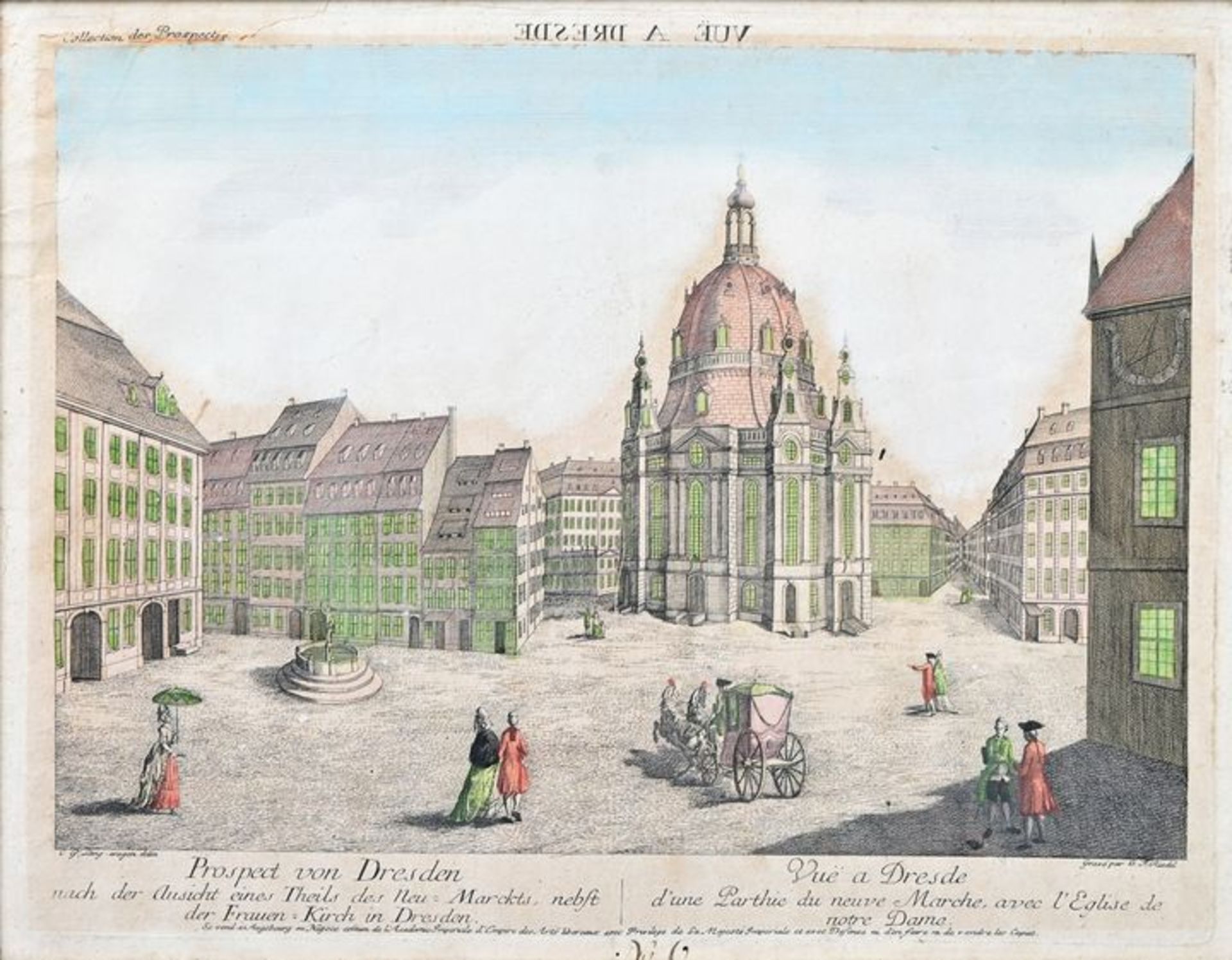 Guckkastenblatt: Dresden/ view of Dresden