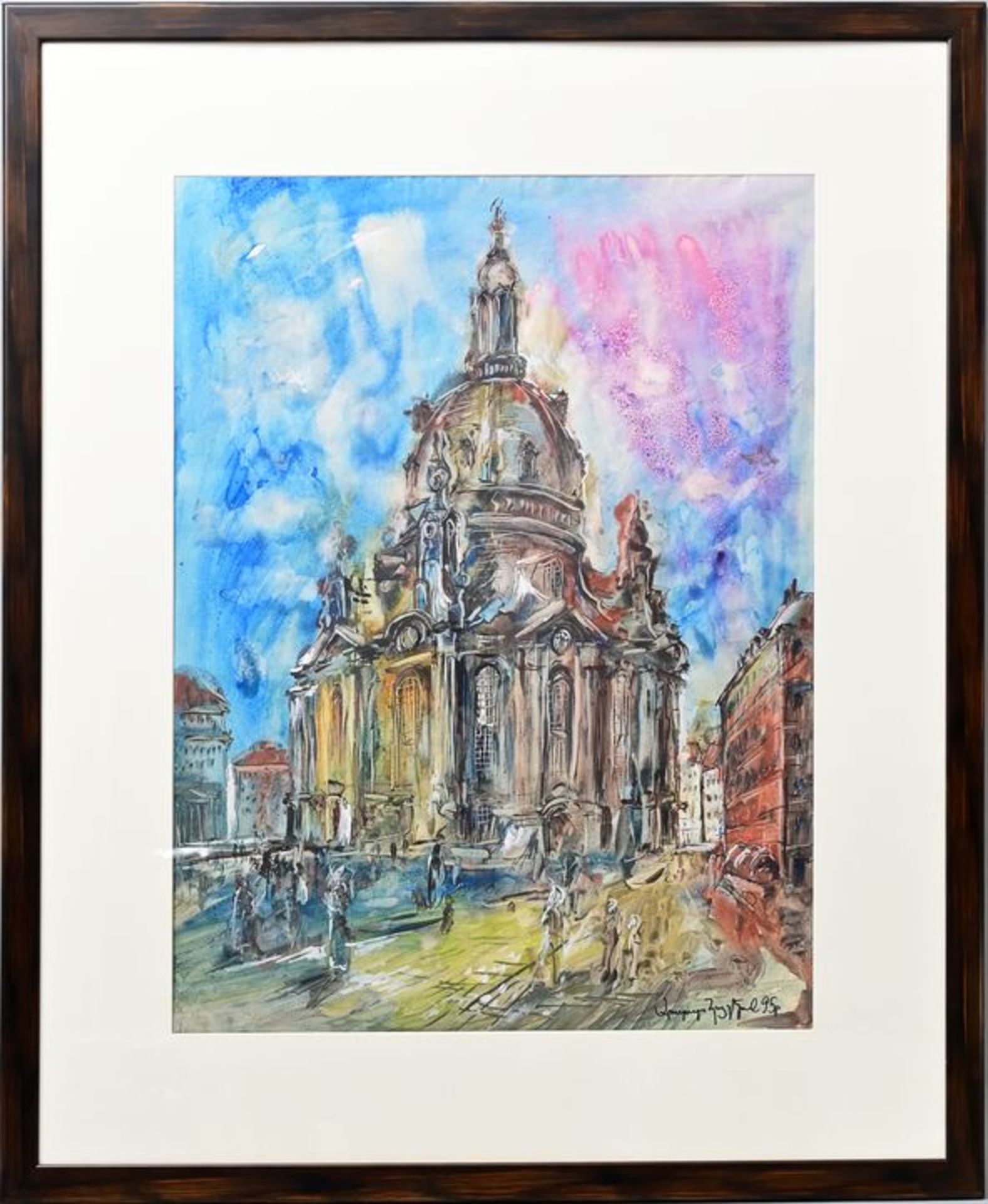 Dresden - Frauenkirche/ watercolour - Image 4 of 5