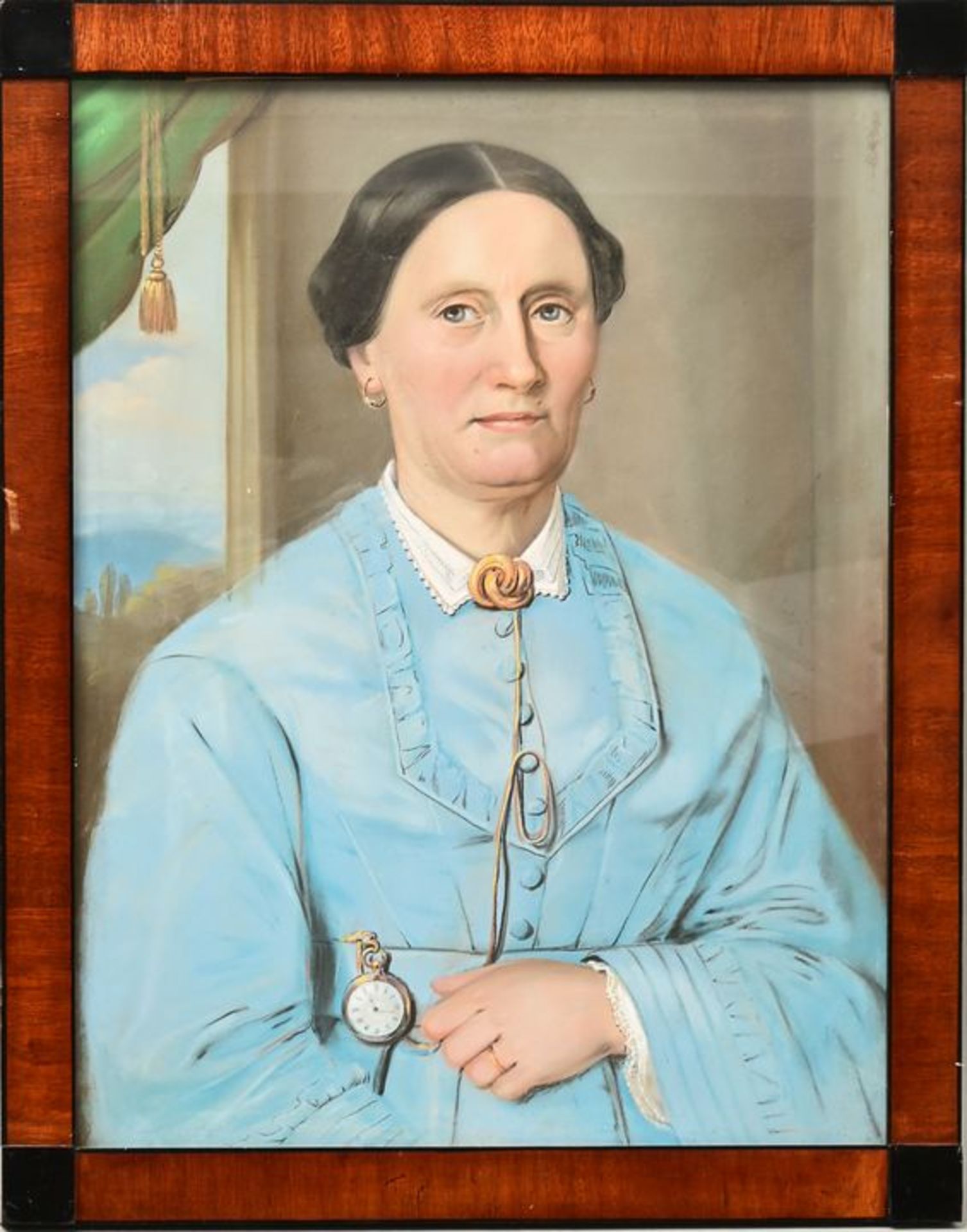 Damenportrait, Pastell / Portrait of a Lady, Pastels - Image 2 of 3