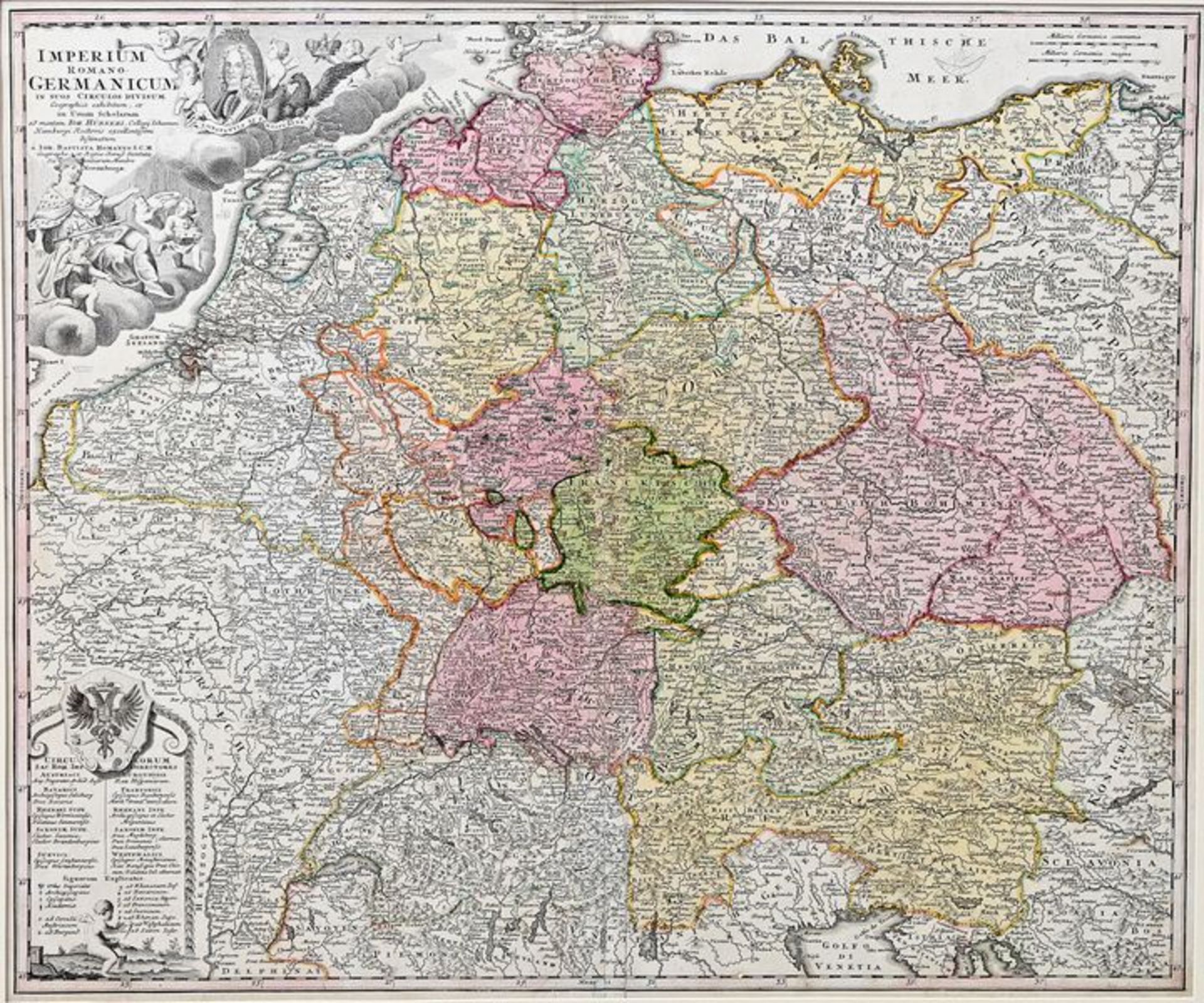 Landkarte, HRRDN / Map of the Roman Empire of German Nations