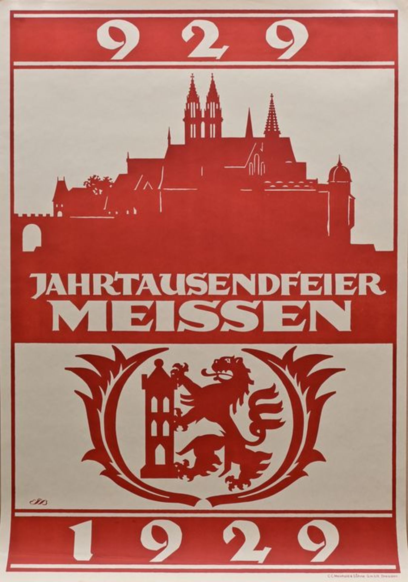 Plakat Meißen Jubiläum / Poster Meissen Jubilee