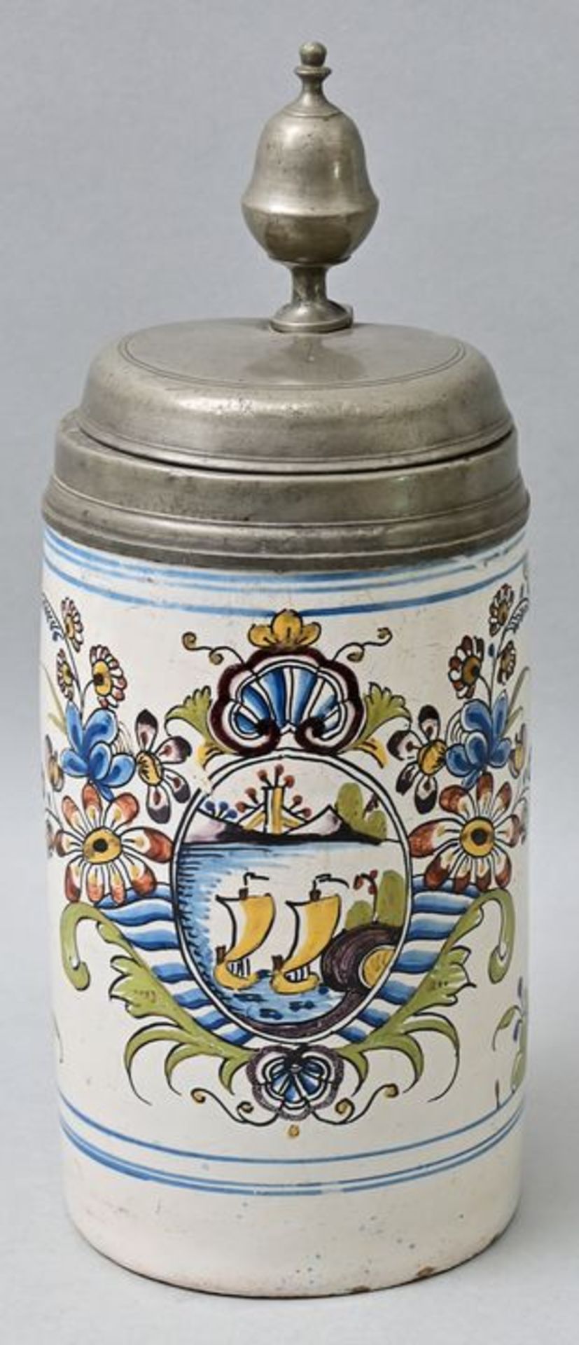 Walzenkrug Thüringen/ faience tankard