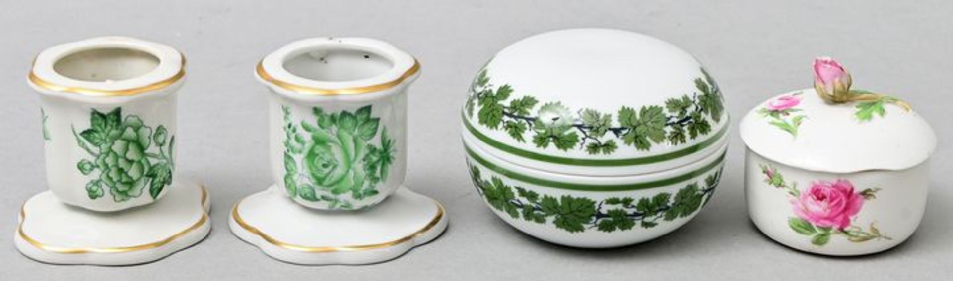 Vier Kleinteile Meissen/ Herend/ porcelain items