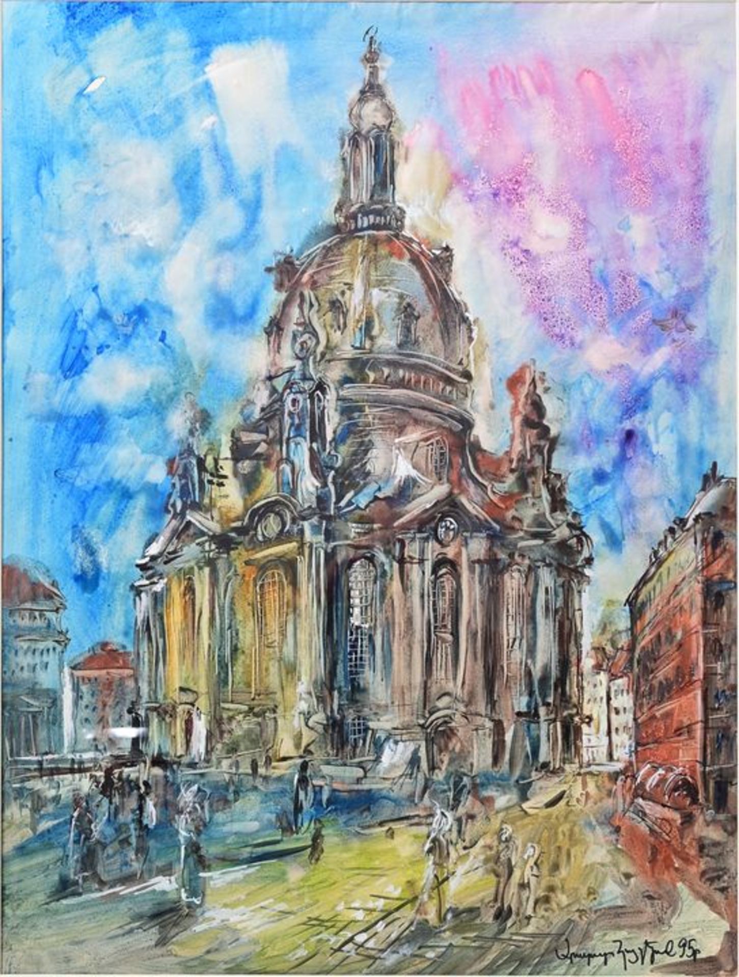 Dresden - Frauenkirche/ watercolour