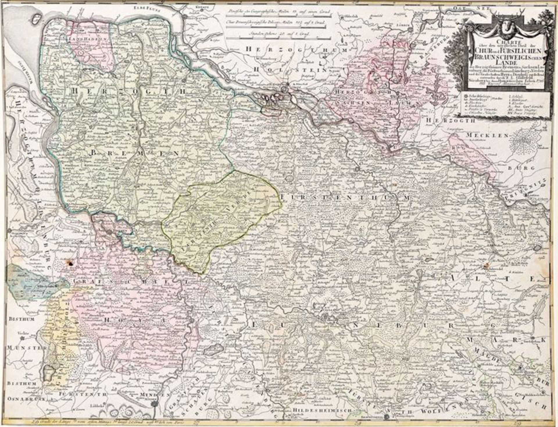Landkarte, Braunschweig / Map of Brunswick