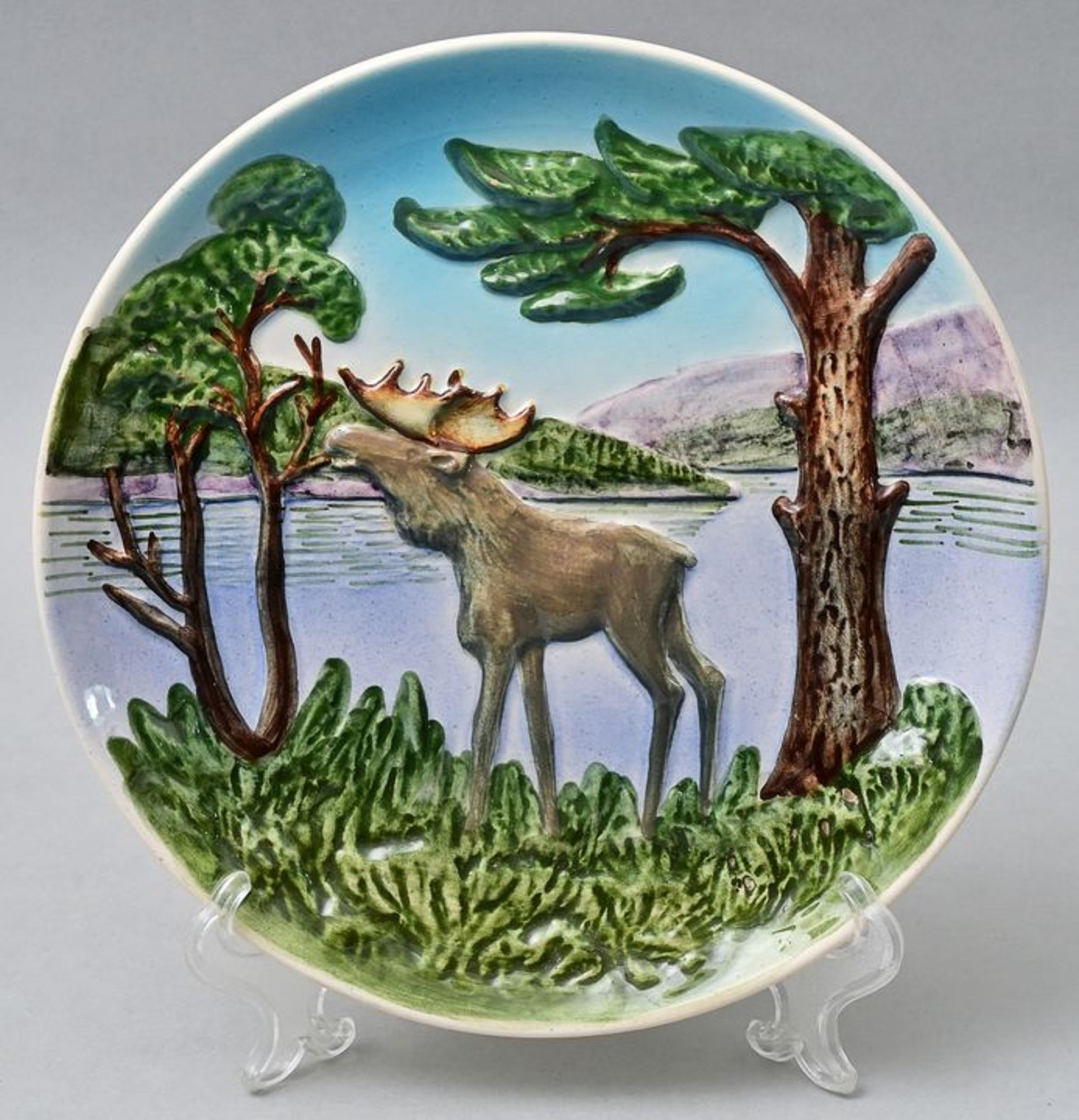 Teller, Keramik Elch / wall plate