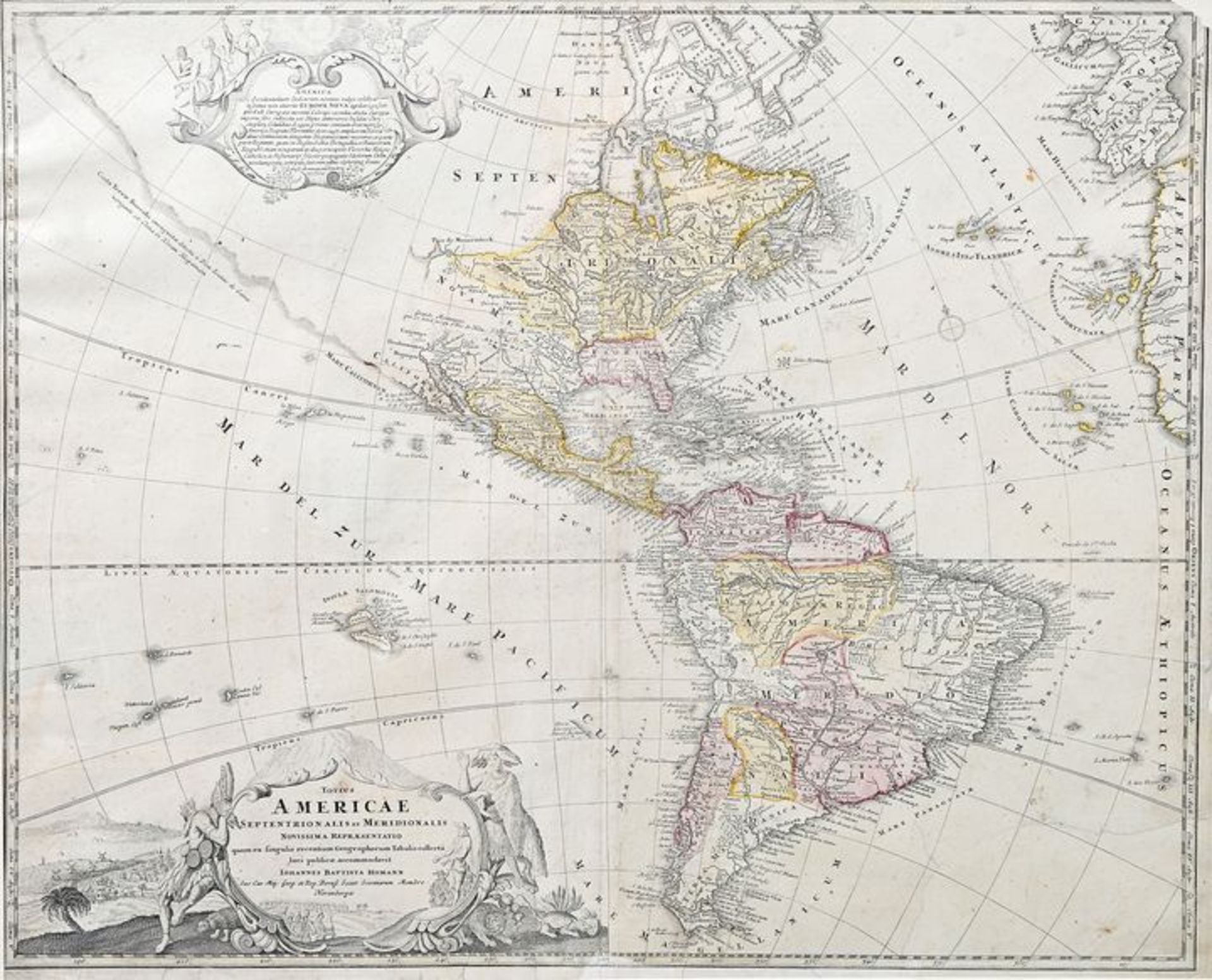 Homann, Landkarte Amerika / Homann, Map of America