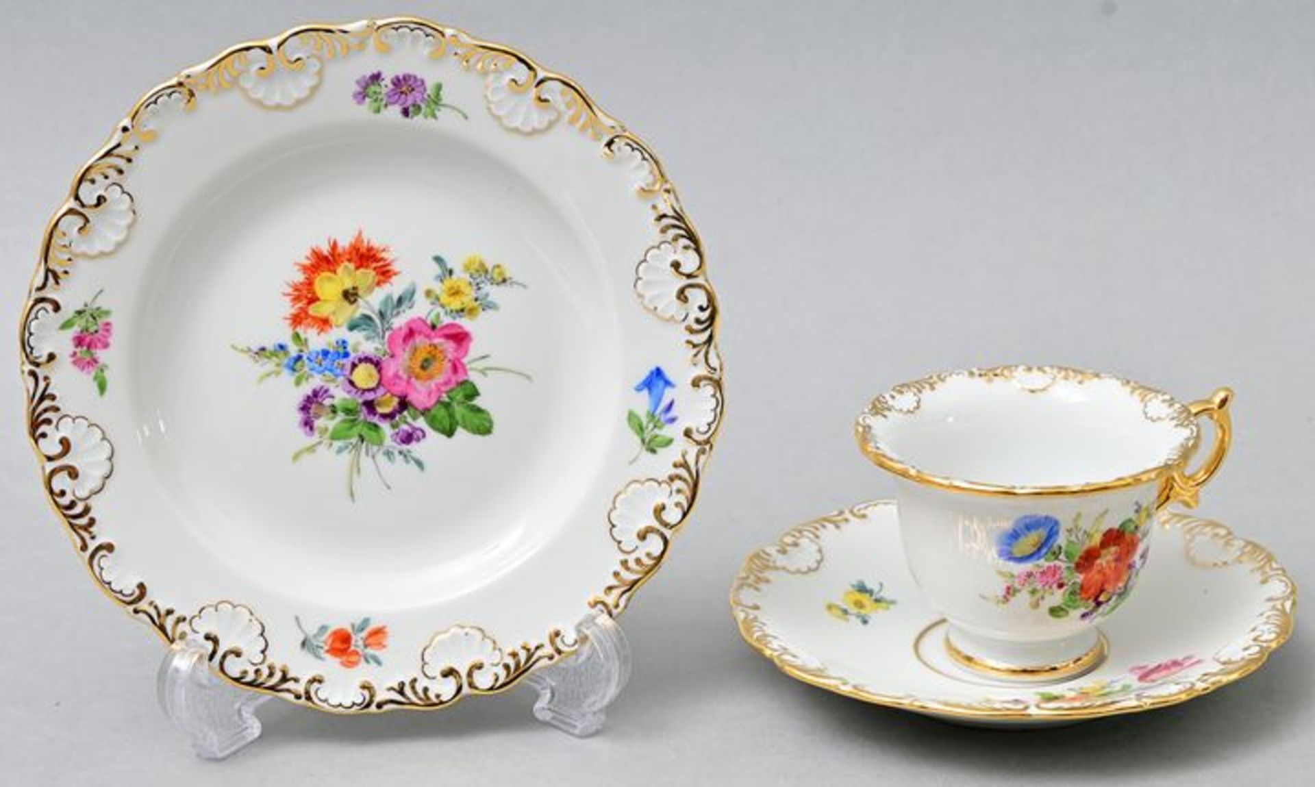Gedeck Blume Bukett/ three items porcelain