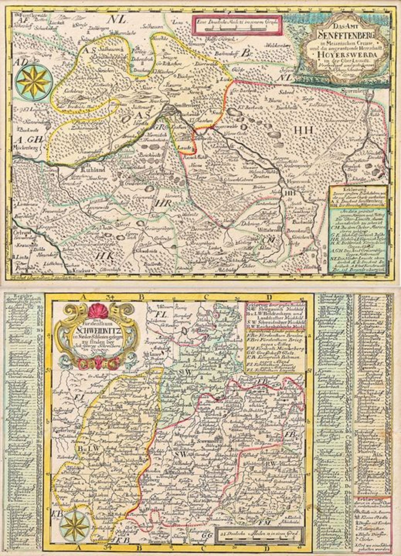 vier kleine Karten Schreibern Leipzig/ maps - Bild 3 aus 3