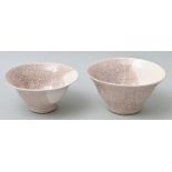 zwei Schalen Jutta Löffler, hell, Raku/ bowls