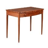 A REGENCY MAHOGANY BOWFRONT SIDE TABLE