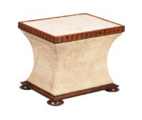 Y A WILLIAM IV ROSEWOOD AND UPHOLSTERED OTTOMAN