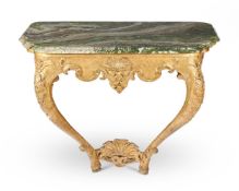 AN ITALIAN GILTWOOD AND GESSO CONSOLE TABLE, 18TH CENTURY