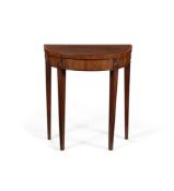 A GEORGE III MAHOGANY AND CROSSBANDED SIDE TABLE