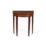 A GEORGE III MAHOGANY AND CROSSBANDED SIDE TABLE