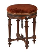 Y A VICTORIAN ROSEWOOD PIANO STOOL
