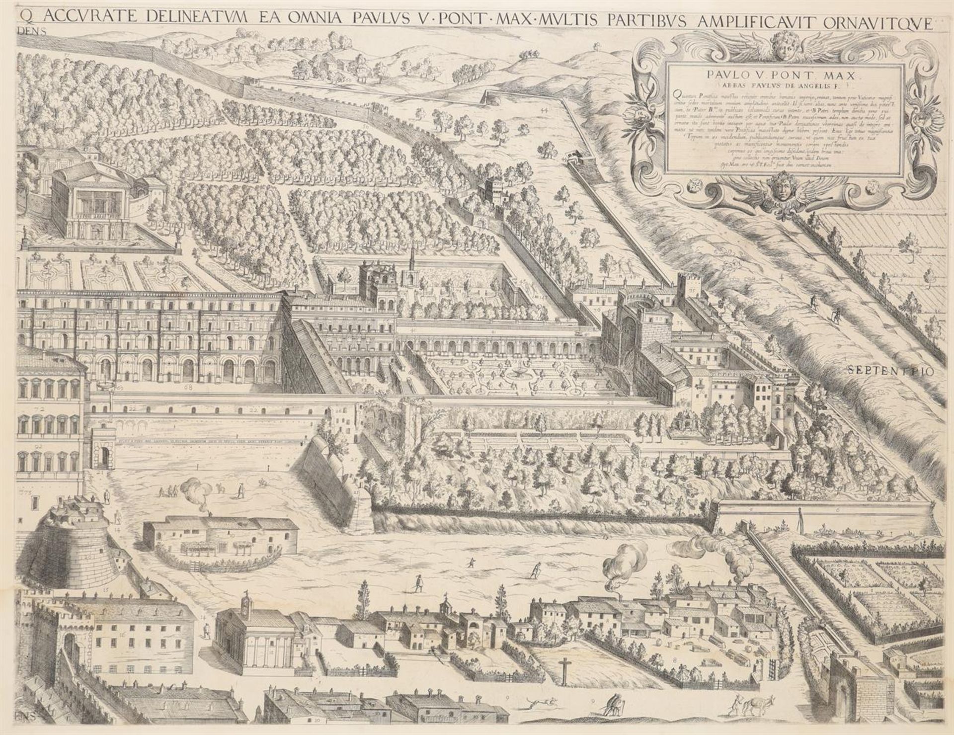 A TWO PART CITY PLAN OF ROME AFTER GIOVANNI MAGGI AND GIACOMO MASCARDI - Bild 2 aus 5