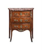 Y A FRENCH KINGWOOD AND MARQUETRY PETIT COMMODE IN LOUIS XV STYLE