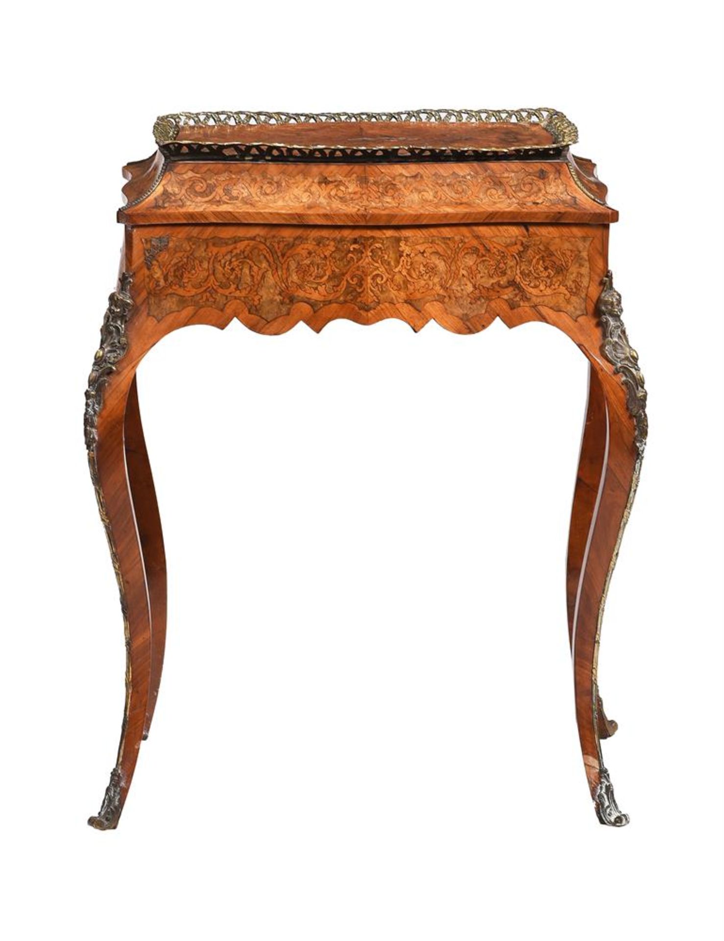 A FRENCH WALNUT JARDINIERE TABLE