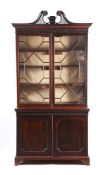 A PAIR OF MAHOGANY BOOKCASE CABINETS IN GEORGE III STYLE
