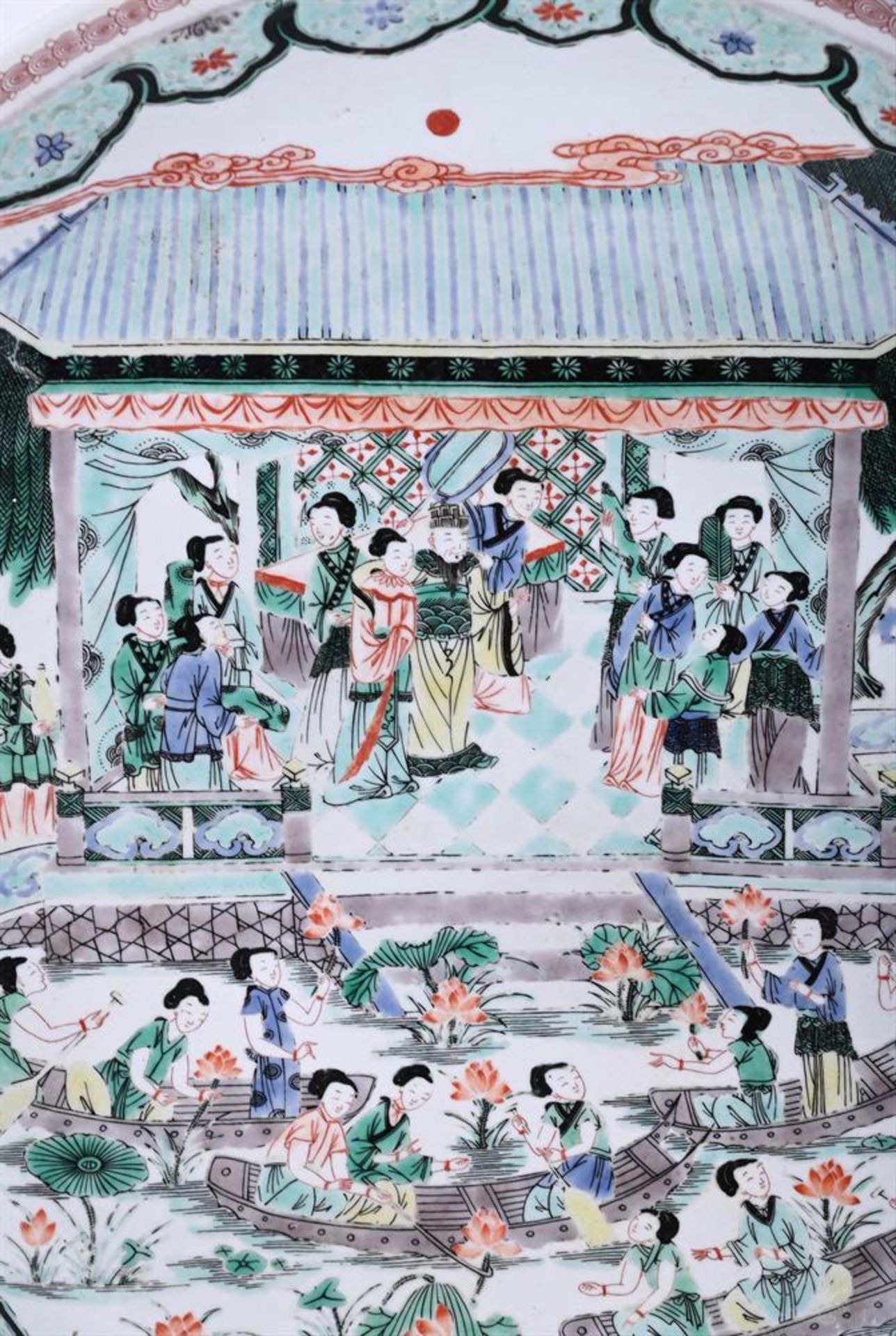 A LARGE CHINESE FAMILLE VERTE PLATEIN KANGXI STYLE - Image 2 of 4