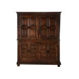 A NORTH ITALIAN OAK LINEN PRESS OR CUPBOARD