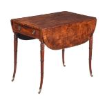 A GEORGE III MAHOGANY AND LINE INLAID PEMBROKE TABLE