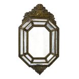 A CONTINENTAL, PROBABLY DUTCH, MARGINAL WALL MIRROR