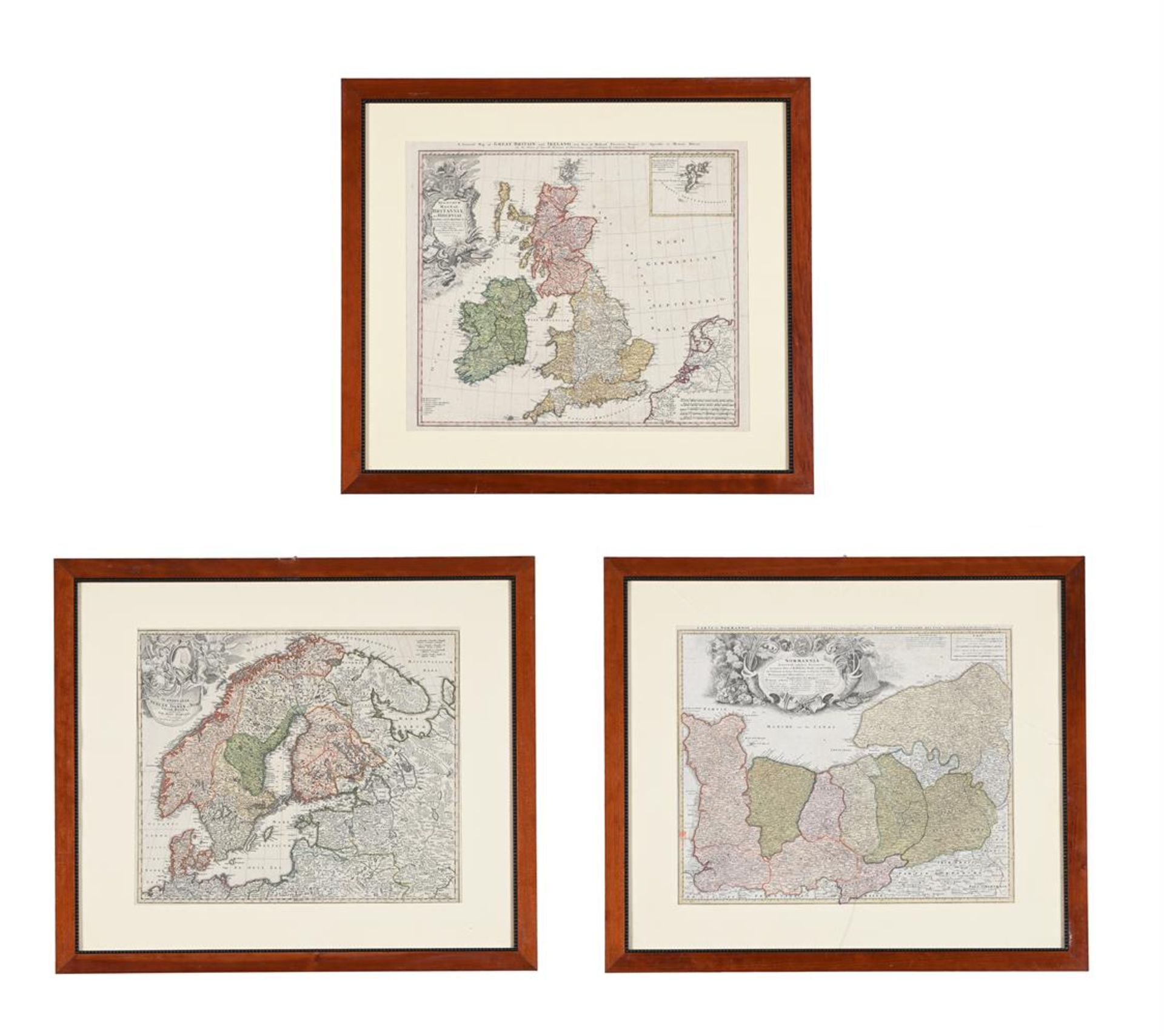 A GROUP OF THREE MAPS OF EUROPE INTEREST PUBLISHED BY HOMANN HEIRS, NUREMBURG