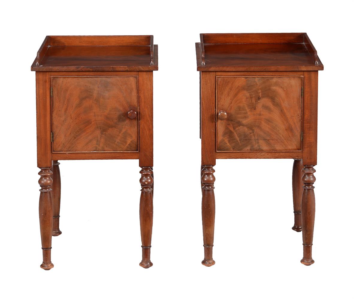 A PAIR OF VICTORIAN MAHOGANY BEDSIDE CUPBOARDS - Image 2 of 2