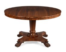 Y A WILLIAM IV ROSEWOOD CENTRE TABLE