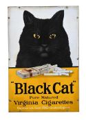 AN ENAMEL ADVERTISING SIGN 'BLACK CAT'