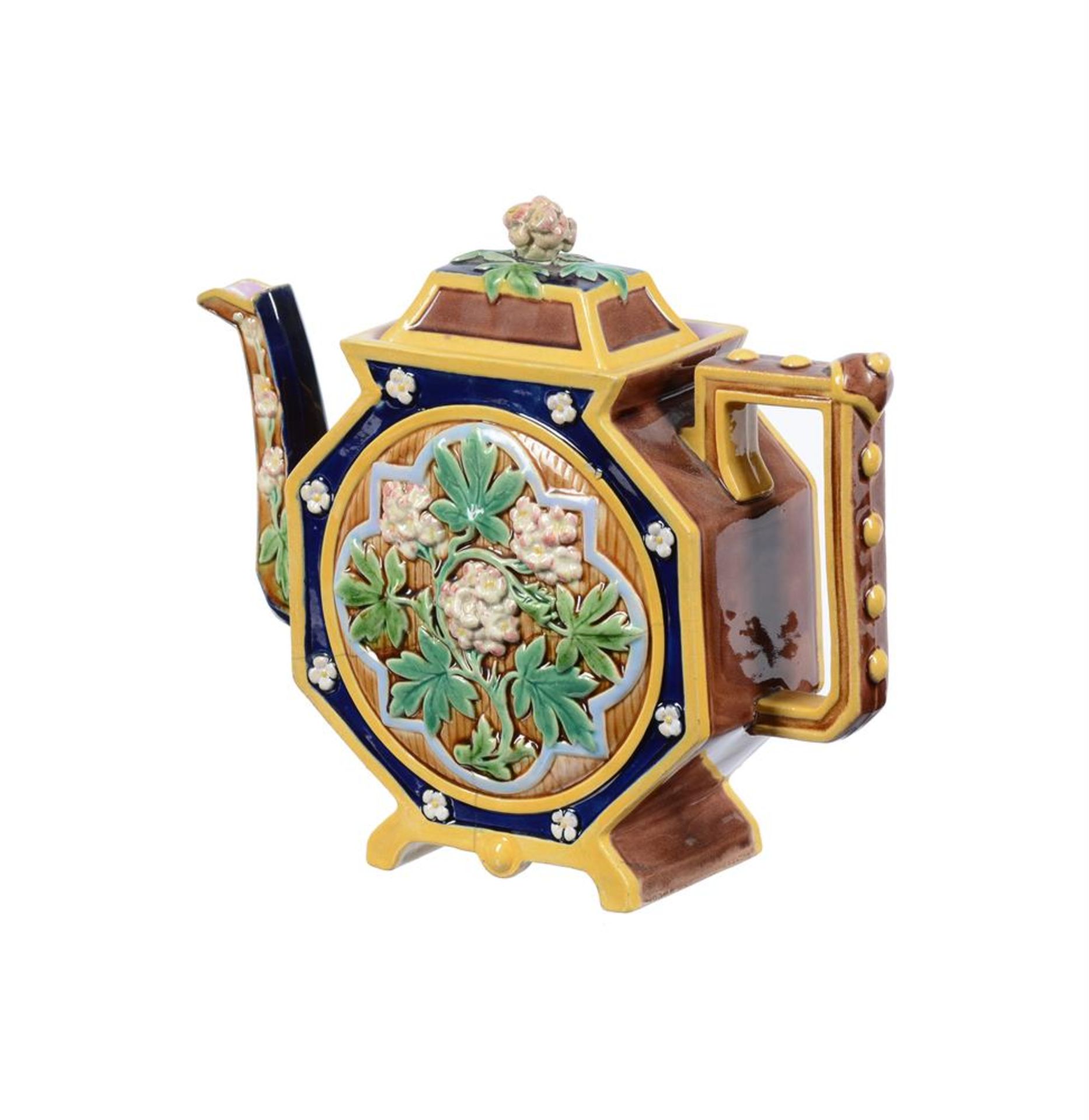 A MINTON MAJOLICA TEAPOT AND COVER MODELLED AS A CHINESE-FIGURE - Bild 6 aus 6