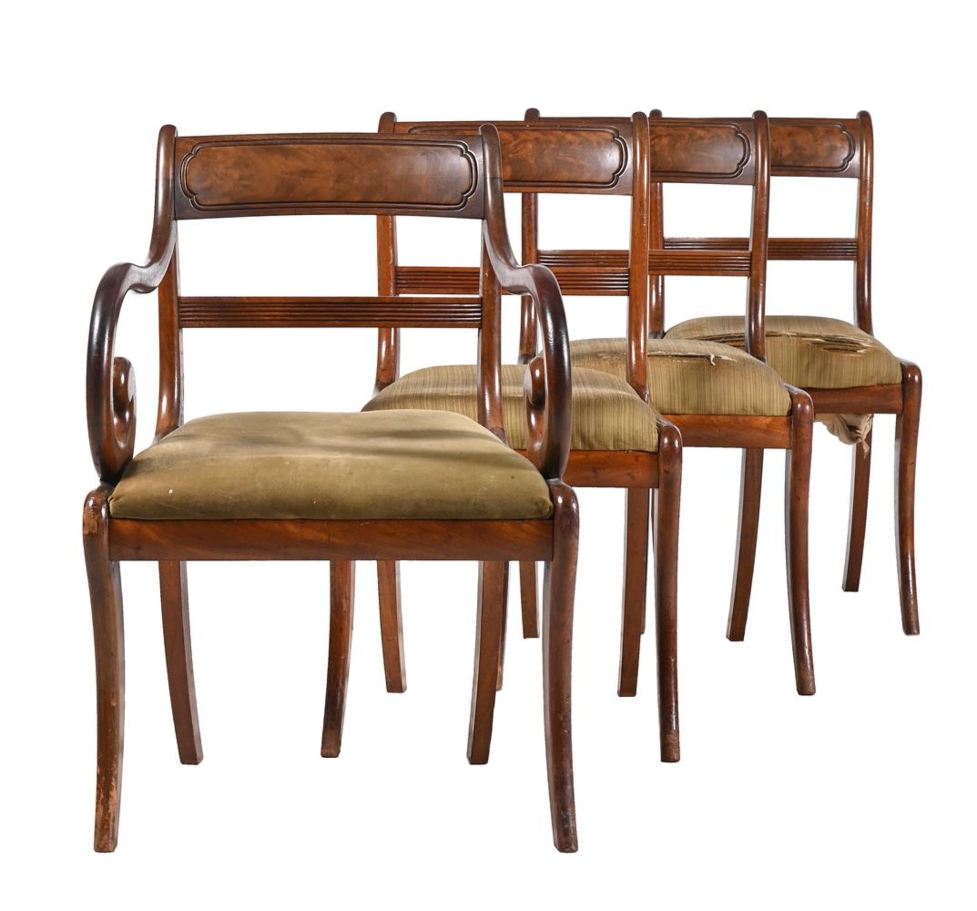 A SET OF SEVEN REGENCY MAHOGANY DINING CHAIRS - Image 2 of 3