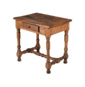 A CONTINENTAL WALNUT SIDE TABLE