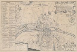 A SET OF SEVEN MAPS OF PARIS FROM NICOLAS DE FER'S ATLAS CURIEUX