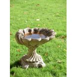 A COMPOSITE STONE BIRDBATH