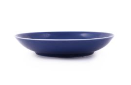 A CHINESE BLUE GLAZED PLATE