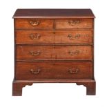 A GEORGE III MAHOGANY CHEST OF DRAWERS