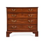 A GEORGE III MAHOGANY WRITING AND DRESSING CHEST