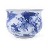 A LARGE CHINESE BLUE AND WHITE BOWL