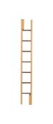 A BRASS STUDDED LEATHER CLAD METAMORPHIC POLE LADDER